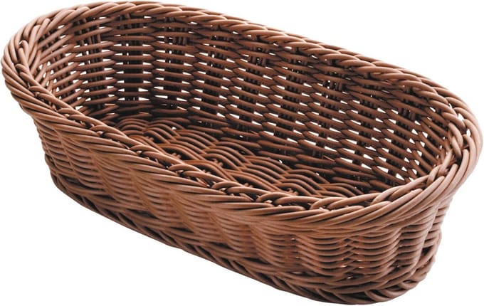 Ovale Bruine Broodmand 23x16x8 voor Intensief Gebruik