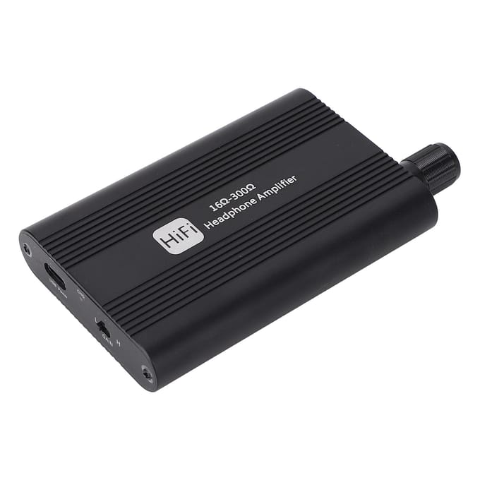 Draagbare HiFi-hoofdtelefoonversterker Volumeregeling Basregeling Oplaadbare 3,5 mm HiFi-oortelefoon
