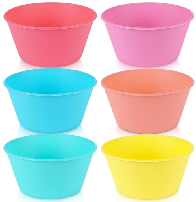Excellent Houseware - Plastic Schalen - 12,5 cm - 400 ml - 6 stuks