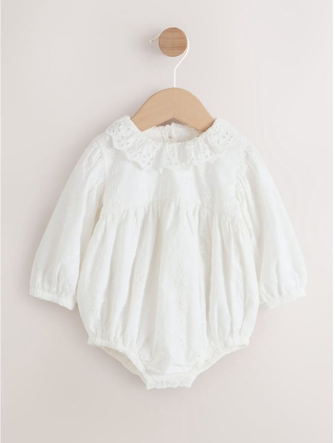 Next - Meisjes - Bloomer-babyrompertje - Wit
