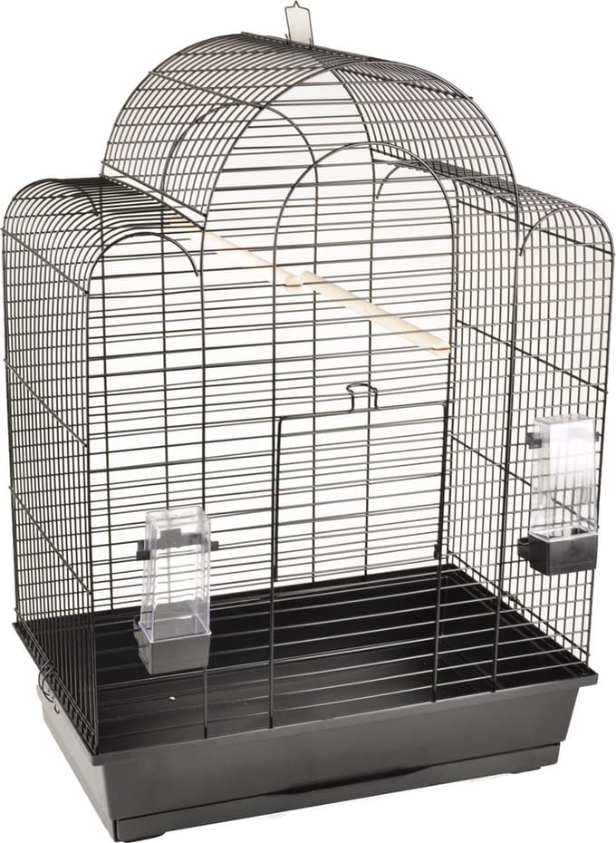 Flamingo Vogelkooi Runa Zwart - Zwart - 54 x 34 x 74.5 cm