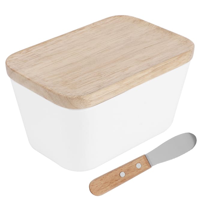 Multifunctionele Botervloot Doos Container met Botermes Keukenaccessoires(250# 250ML