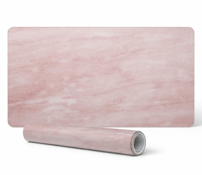 Antislip gamingmuismat in pastel marmerlook, 100x50 cm