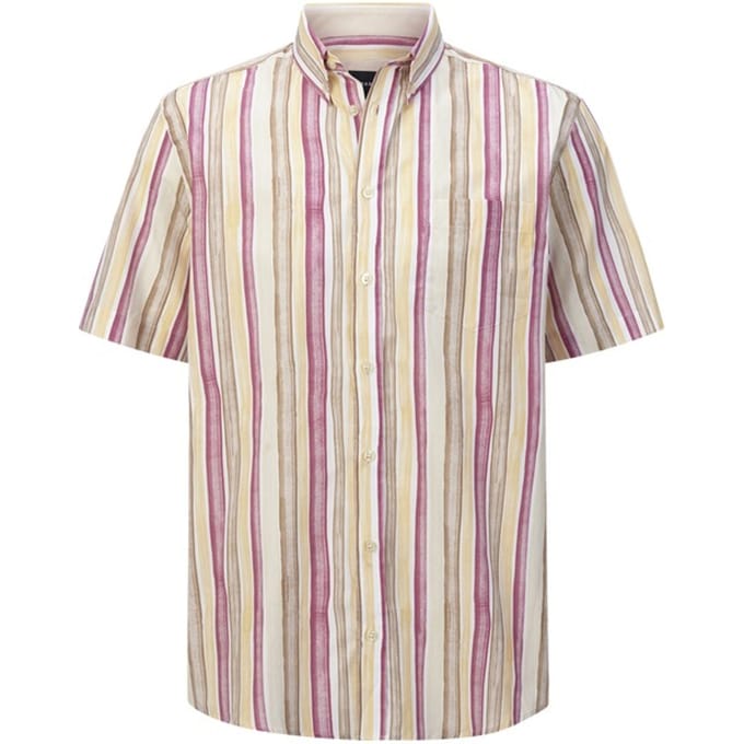 Babista herren Overhemd Met Korte Mouwen - 39/40 - rood - Plus Size