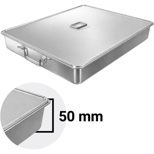 GGM Gastro Edelstahlbräter - mit Deckel - 700x500x50mm Zilver