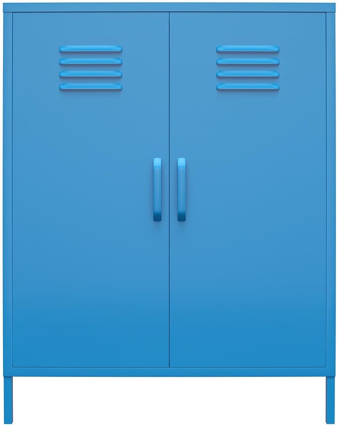 Cache|Kast met 2 deuren in metaal blauw
