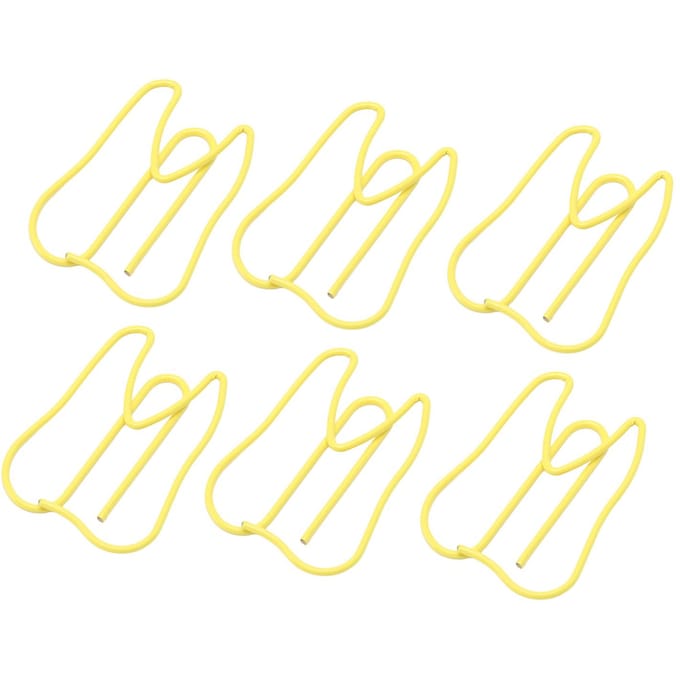 100 STUKS Paperclips Metaal Multifunctioneel Papier Memo Clip Draagbare Kantoorclips voor Document Geel