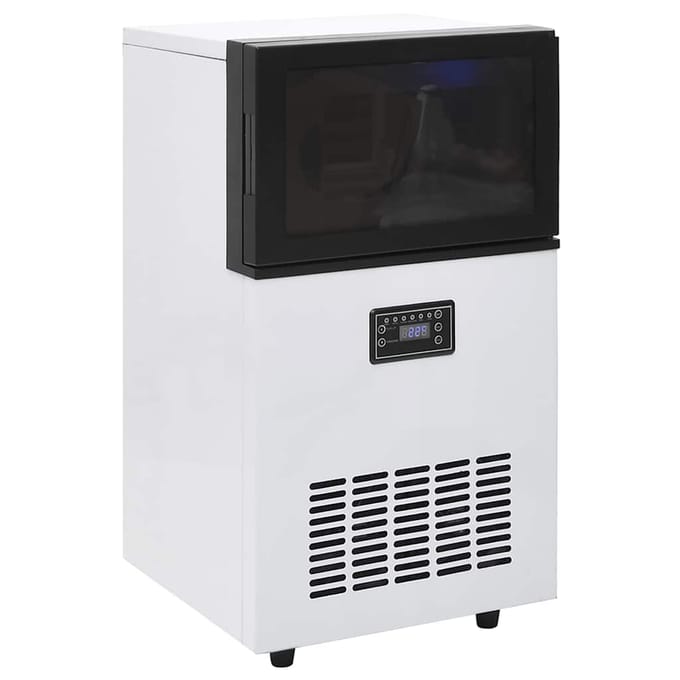 vidaXL IJsblokjesmachine 45 kg/24 u zwart en wit