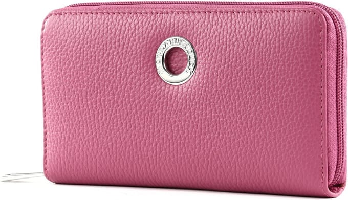 MANDARINA DUCK Portemonnee Mellow Leather Zip Around Wallet Red Violet Paars