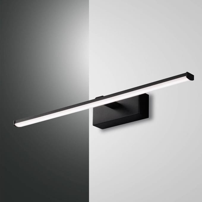 Fabas Luce LED wandlamp Nala, zwart, breedte 50 cm