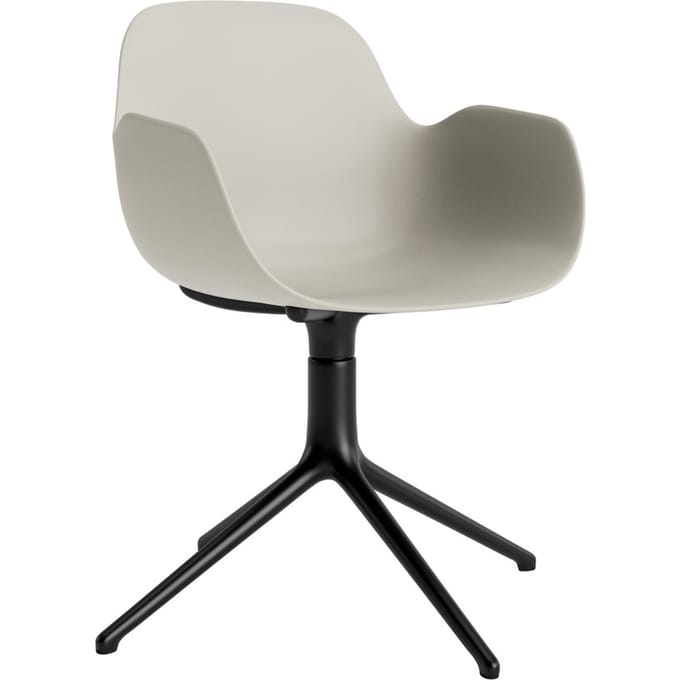 Normann Copenhagen Form Draaifauteuil - NormannCopenhagenFormLightGrey - aluminium zwart