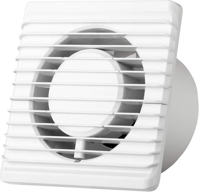 Badkamerventilator - Ventilator - Luchtkwaliteit verbeteren - Met naloop timer - Ø 125 mm - Wit