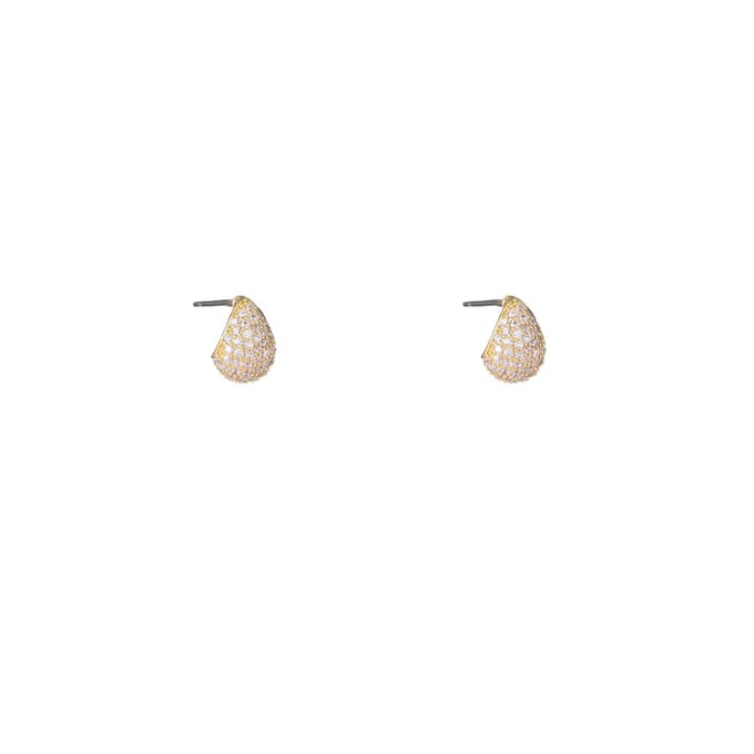 Day&Eve by Go Dutch Label Oorknoppen Strass Druppel Klein Goud