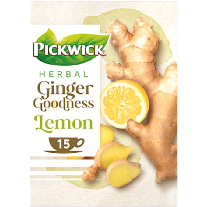 Pickwick Ginger Goodness Lemon Tea w. Lemon and Ginger - 15 pcs
