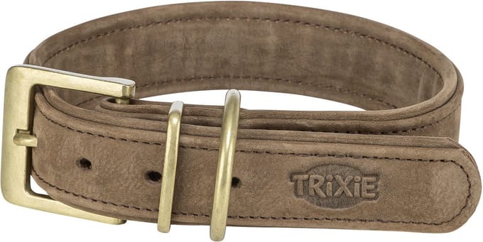 Trixie - Halsband - Hond - Pure Leer - Bruin - L-XL - 52-63X4 cm