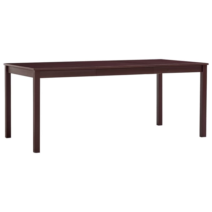 vidaXL - Eettafel - 180x90x73 - cm - grenenhout - donkerbruin