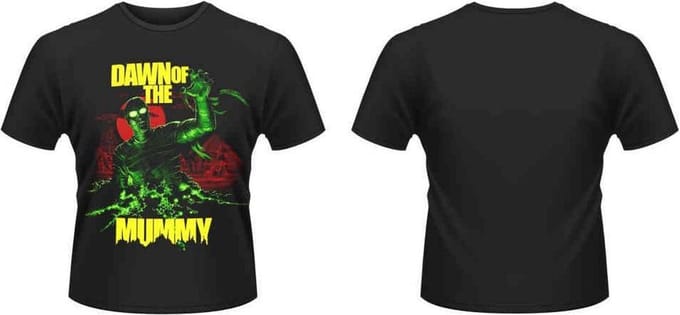 Plan 9 Unisex Tshirt -M- DAWN OF THE MUMMY Zwart