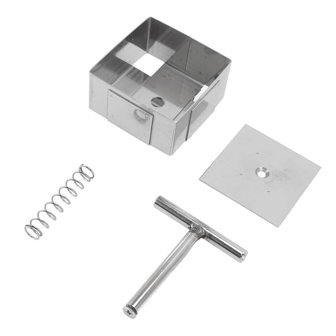 Roestvrij Staal Kleisnijder Veerbelaste Plunjer Nauwkeurig Snijden Handwerk DIY Taartsnijder Vorm Small gray