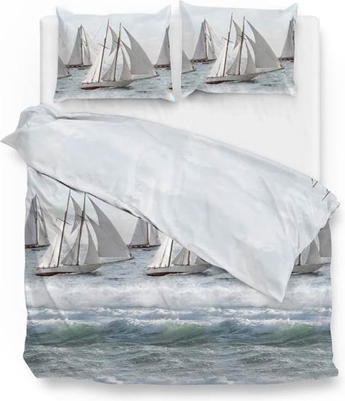 Zo! Home Ridge Dekbedovertrek - Lits-jumeaux - 260x200/220 cm - Blue