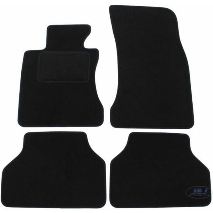 Zwarte Velours Vloermat - J&J AUTOMOTIVE - BMW 5 E60 E61 - Op Maat - Antislip - Waterdicht zwart