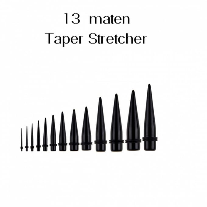 13 maten Taper stretcher 1.6 mm- 18 mm - Charme Bijoux