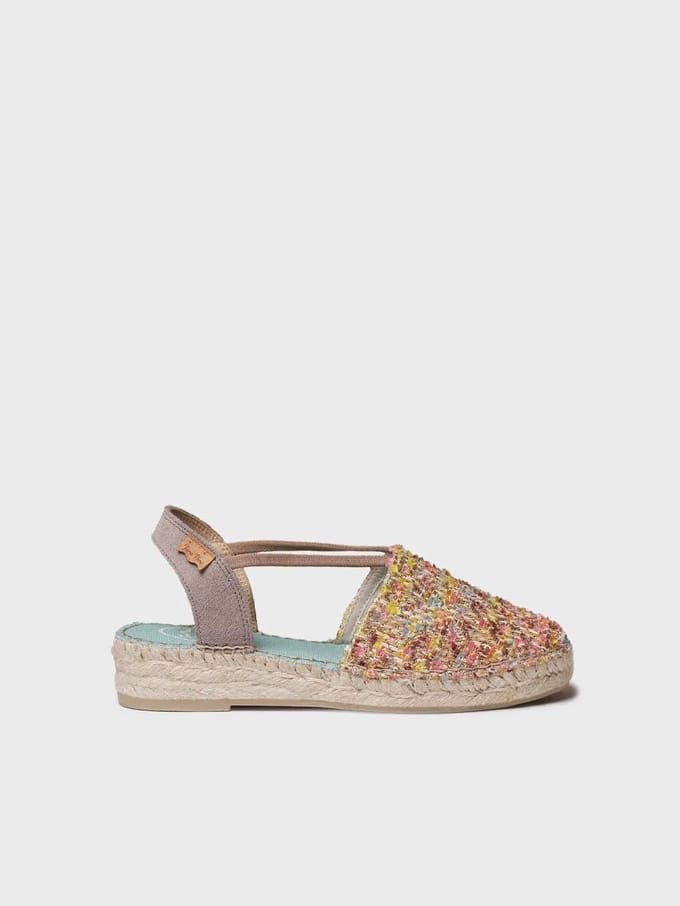 Veelkleurige espadrilles met elastiek aan de zijkant | ELSA-CO