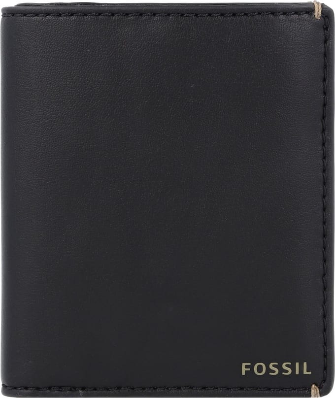 Fossil Joshua Portemonnee 8,5 cm - Jongens - Staand formaat - black