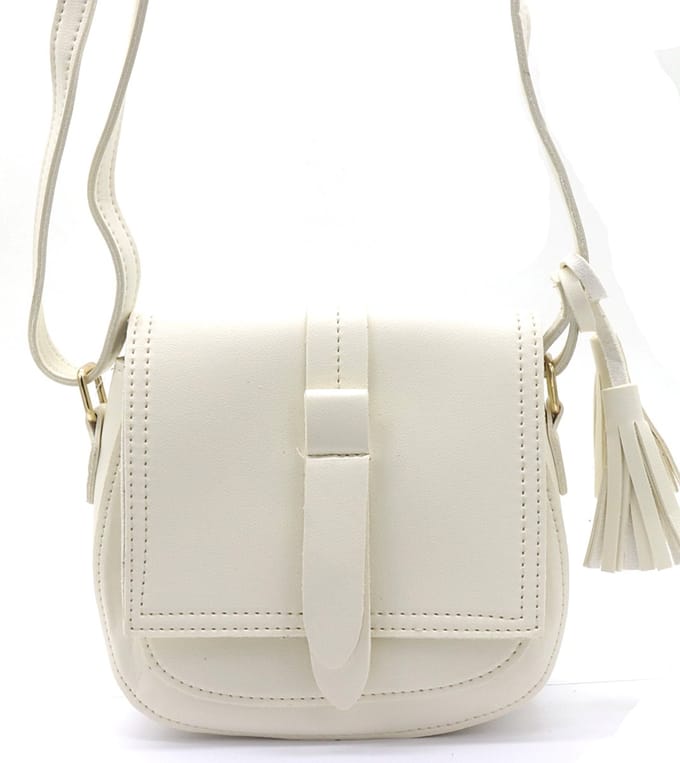 Dielay - Tas Dames - PU Kunstleer - 19,5x17x6 cm - Wit