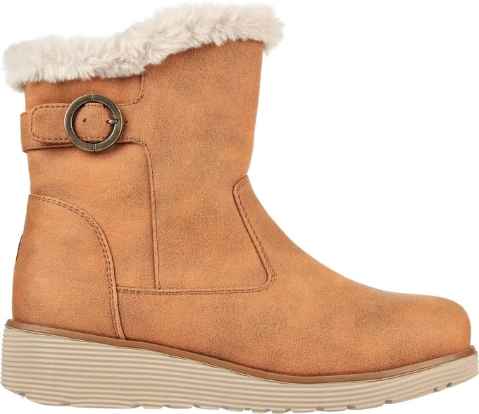 Skechers Keepsakes Wedge-Comfy Winter Dames Laarzen - Cognac - Maat 36