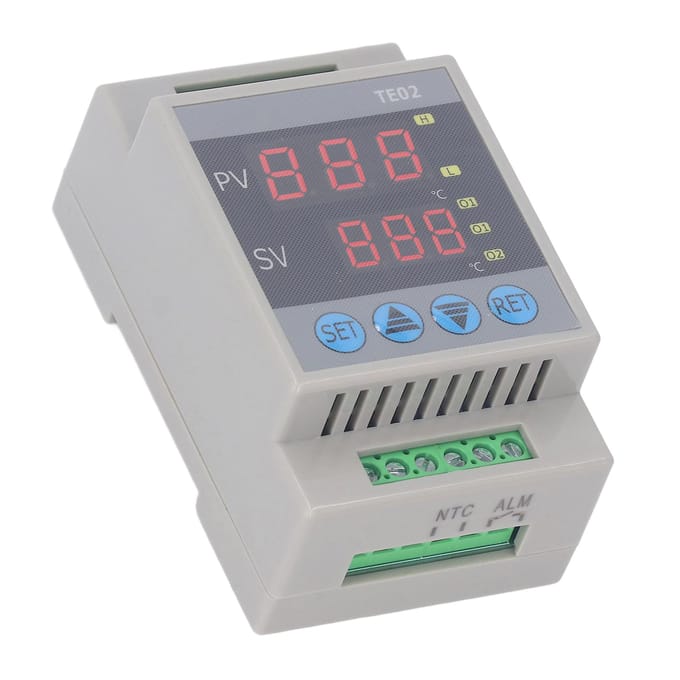 220VAC DIN-rail Micro Temperatuurregelaar Hoge Nauwkeurigheid ?50 graden Celsius tot 120 graden Celsius Digitale Display Thermostaat white