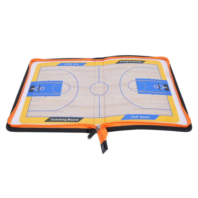 Basketbal Coachingbord Opvouwbaar Ritssluiting Magnetisch Basketbal Klembord voor Wedstrijdtraining white