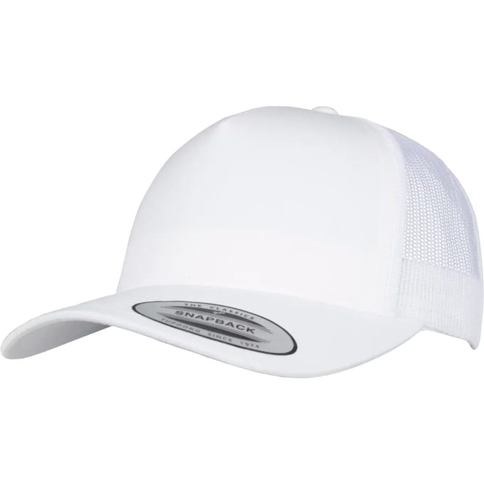 Flexfit - 5Panel Retro Trucker Cap white one size Trucker pet - Wit