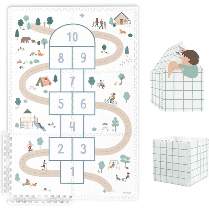 Tapis de jeu puzzel en huisje Play&Go Hopscotch