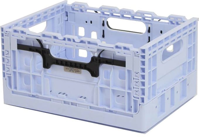 WICKED Smart Crate - Fietskrat met grepen - Kunststof - Licht blauw