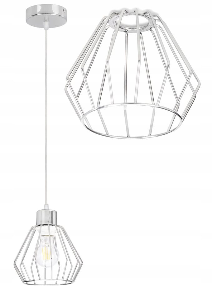 Loft Draad Hanglamp E27 - Zwart Metaal, 1 Lichtpunt