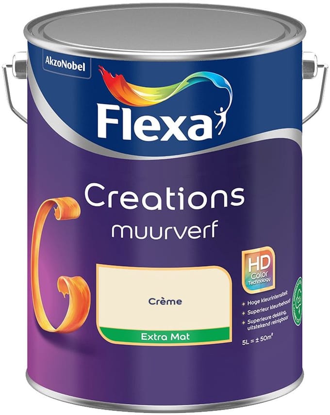 Flexa - Creations Muurverf Extra Mat - Crème - Mengverf - 5 L