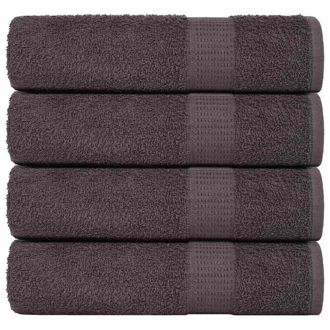 vidaXL - Handdoeken - FROGN - 4 - st - 50x100 - cm - 360 - g/m² - antraciet