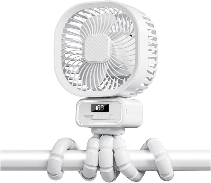 Draagbare Ventilator voor Kinderwagen - Flexibel en USB Oplaadbaar