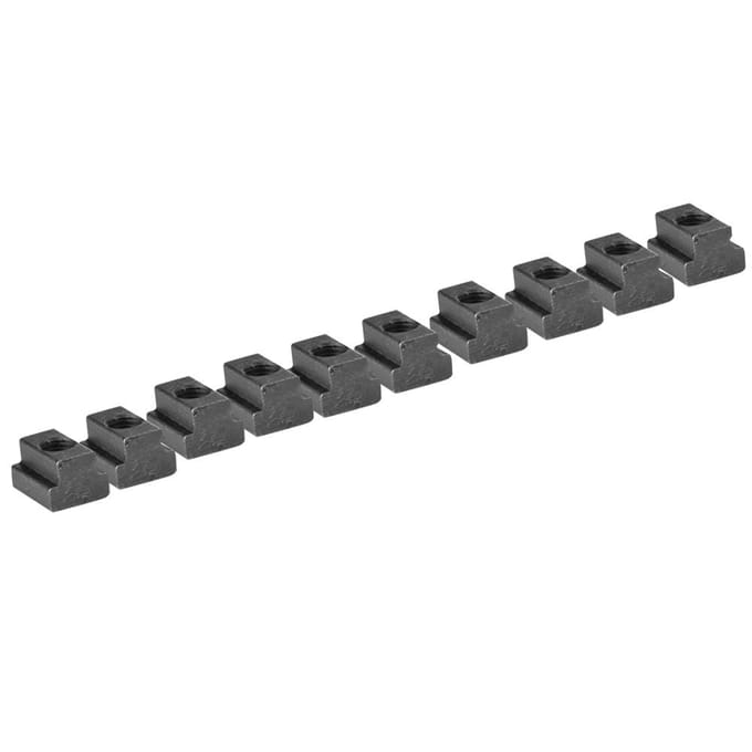 10 stuks Zwart geoxideerd Grade 8.8 Koolstofstaal t-sleufmoer T-moer Met draad (M8-draad)