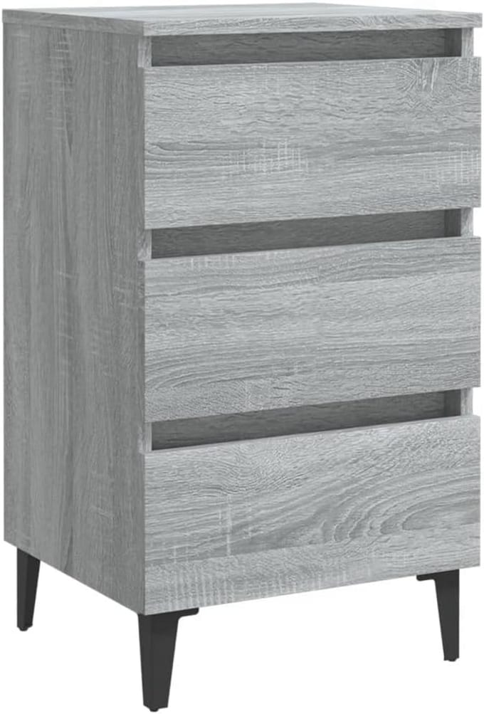 Sidetable met metalen poten 40x35x69 cm in grey sonoma oak