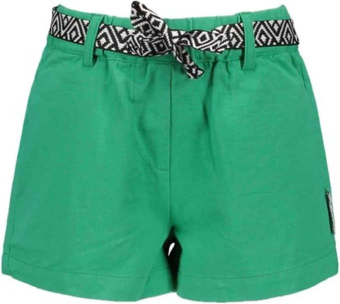 B.Nosy-Girls woven pants with herringbone bow-Golf green