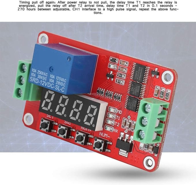 Dailygoods - Multifunctionele Eindeloze Lus Timing Relaismodule - Automatiseringsvertraging - Materiaal - 18 Functies - FRM01