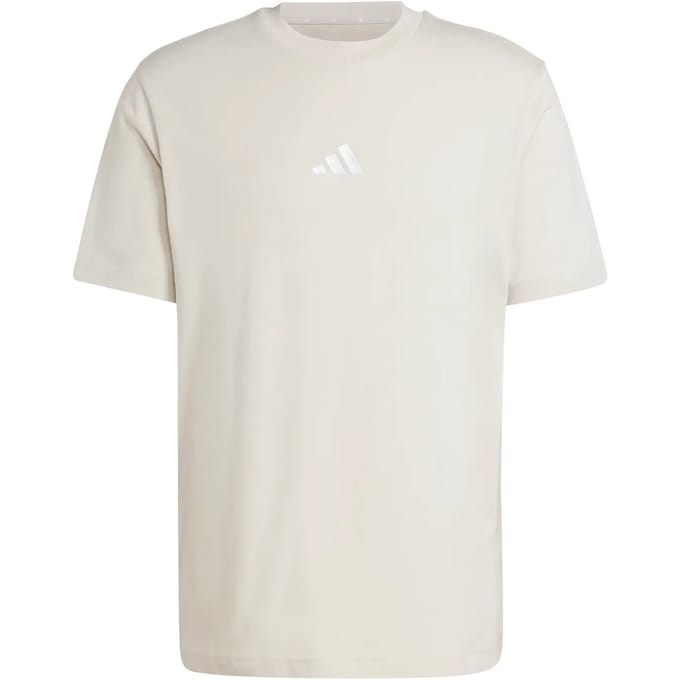 Adidas Sportswear Essentials Small Logo Single Jersey T-Shirt - Heren - Beige