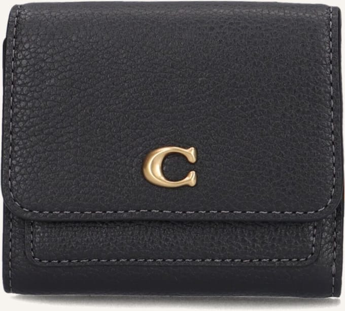 Coach Mila Small Flap Wallet Portemonnees Dames - Zwart - Maat ONESIZE