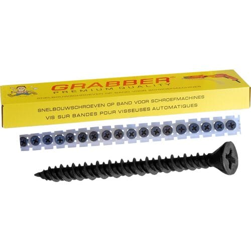 Grabber gipsvezelplaatschroeven op strip 3,9x25mm PH2 (1000 Stuks)