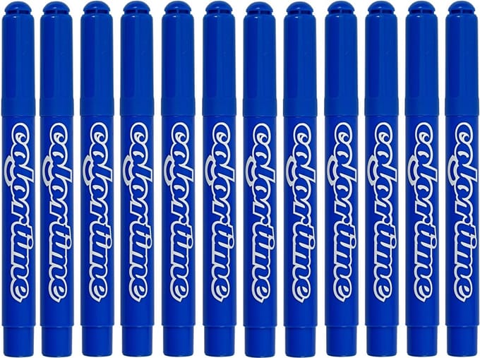 Colortime stift,  5 mm lijn, azuur transparant gl, 12 stuks