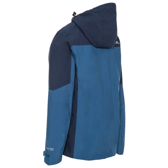 Trespass - Heren Tappin Waterdichte Jas met Capuchon (Blauw)
