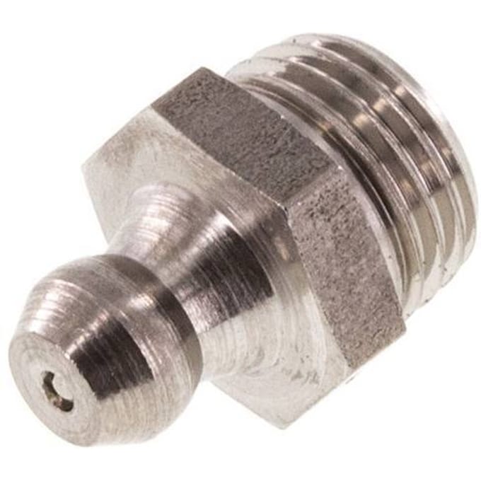 Rechte Smeernippel RVS M10x1 DIN 71412 [2 Stuks]