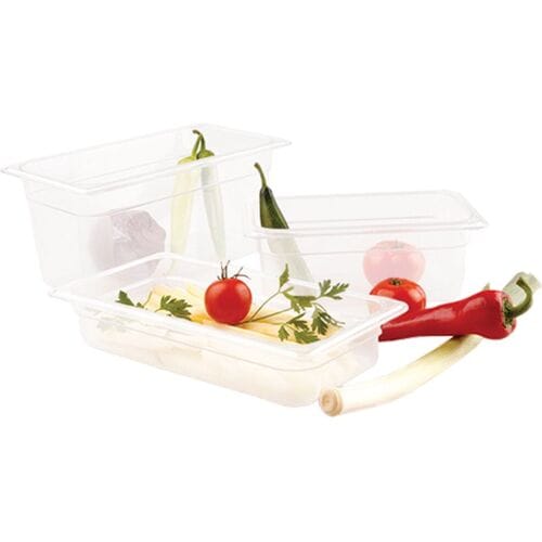 GGM Gastro (12 Stück) Polypropylen-Behälter GN 1/3 - Milchig - Höhe: 100mm Transparant