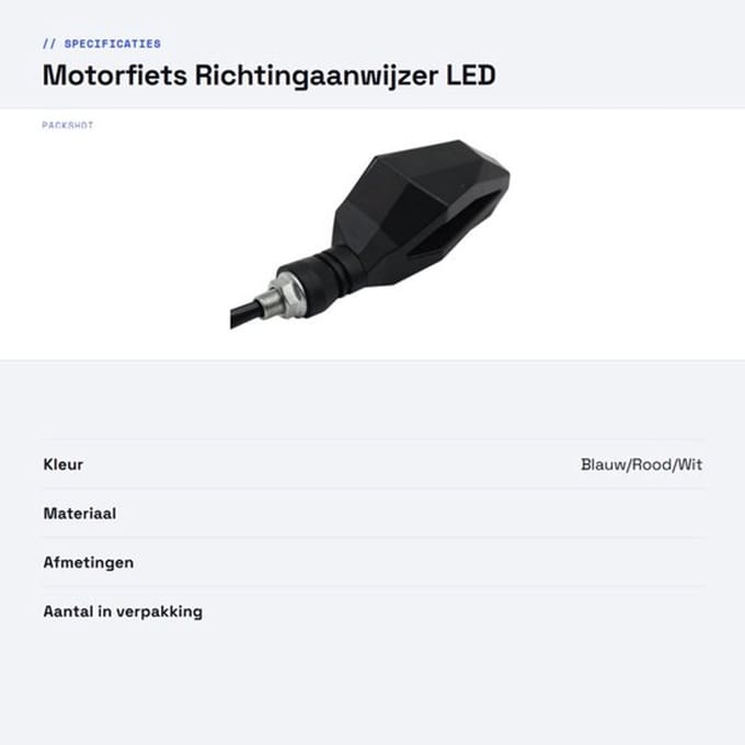 Allecto - Motorfiets Richtingaanwijzer - LED Verlichting